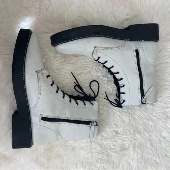 SCHUTZ White Lace Up Mckenzie Bootie - Picture 7 of 9